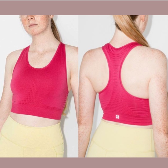 NWT Sweaty Betty [ Small ] Stamina Sports Bra‎ in Tayberry Pink - Picture 2 of 10